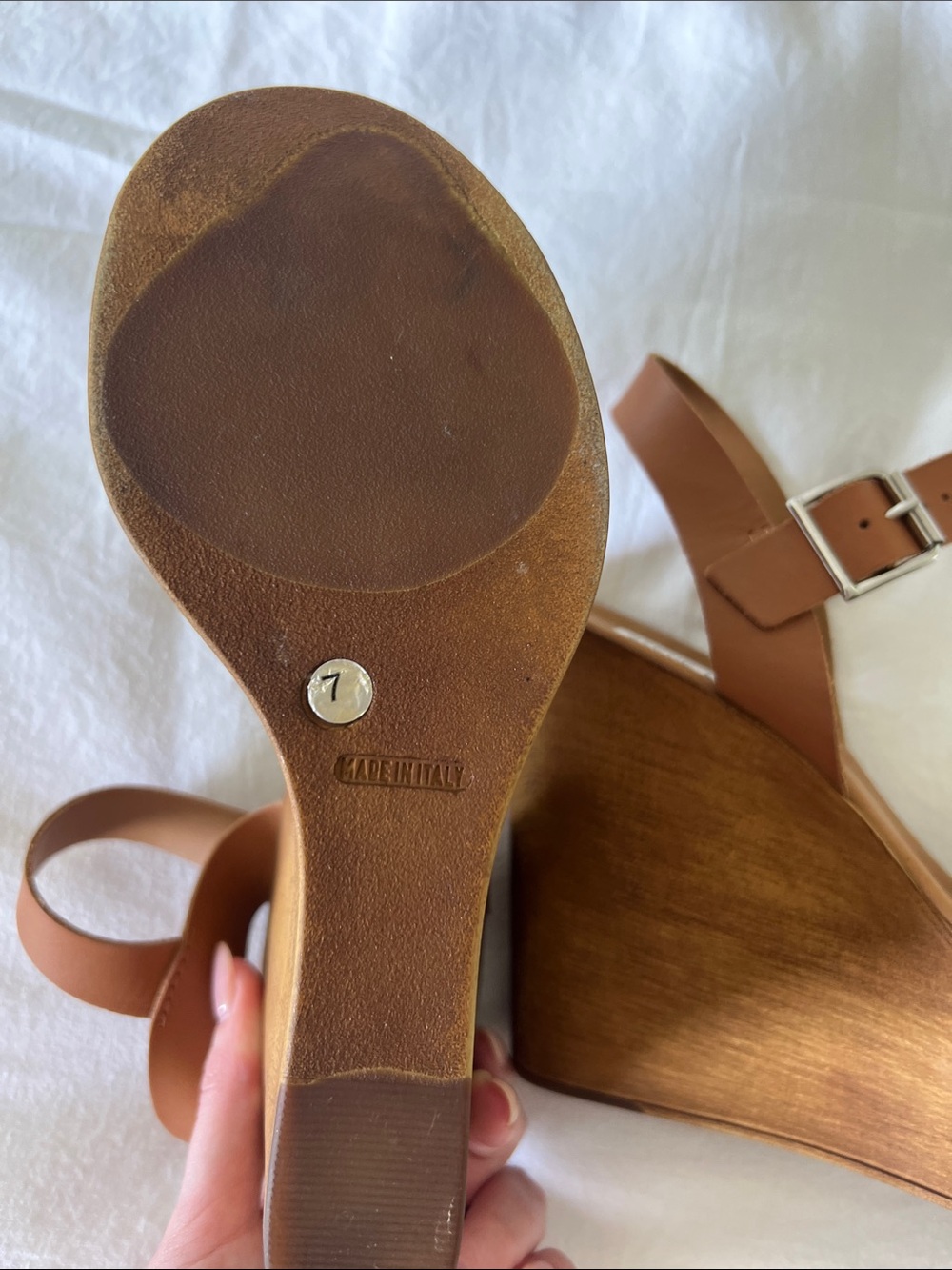 Steve Madden Leather Platform Wedges - Picture 5 of 5